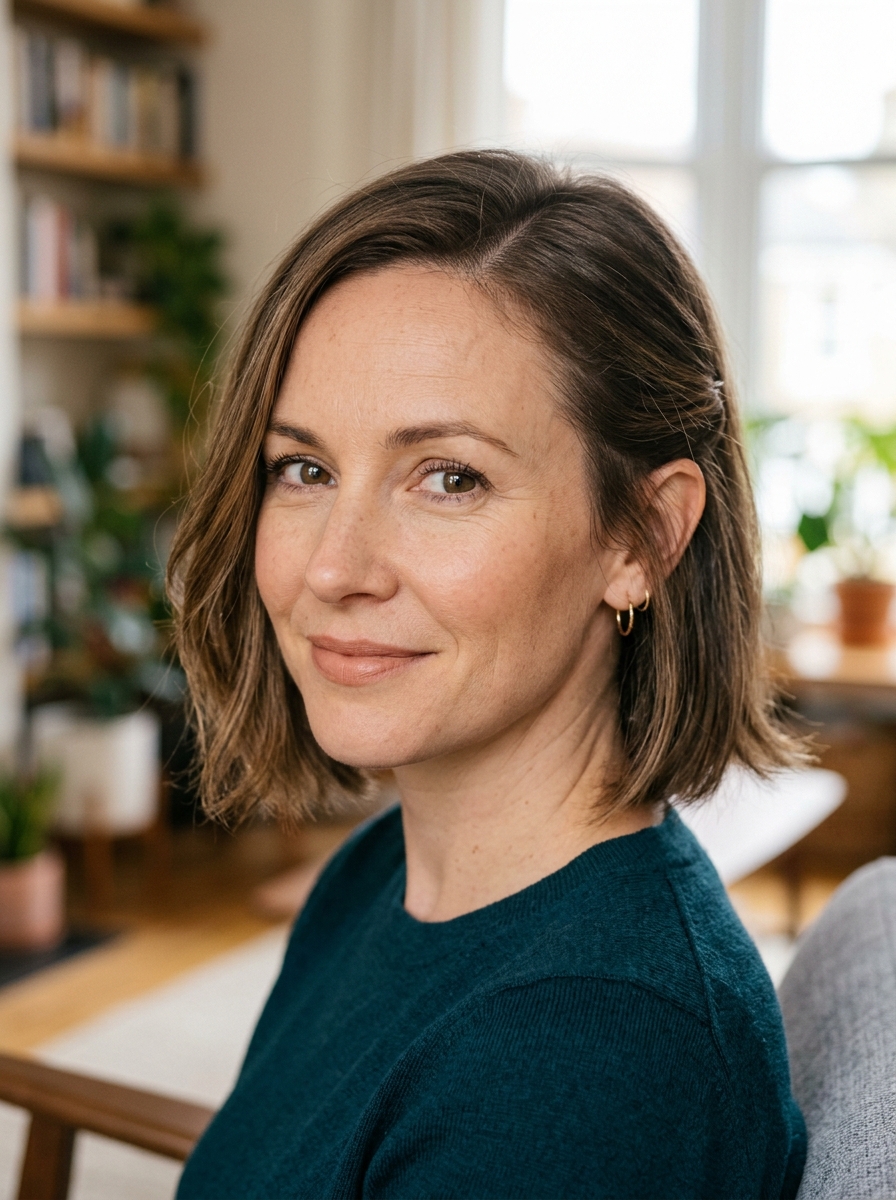 Bob mit tucked-behind-the-ear Styling als Herbst Frisuren Inspiration 2026